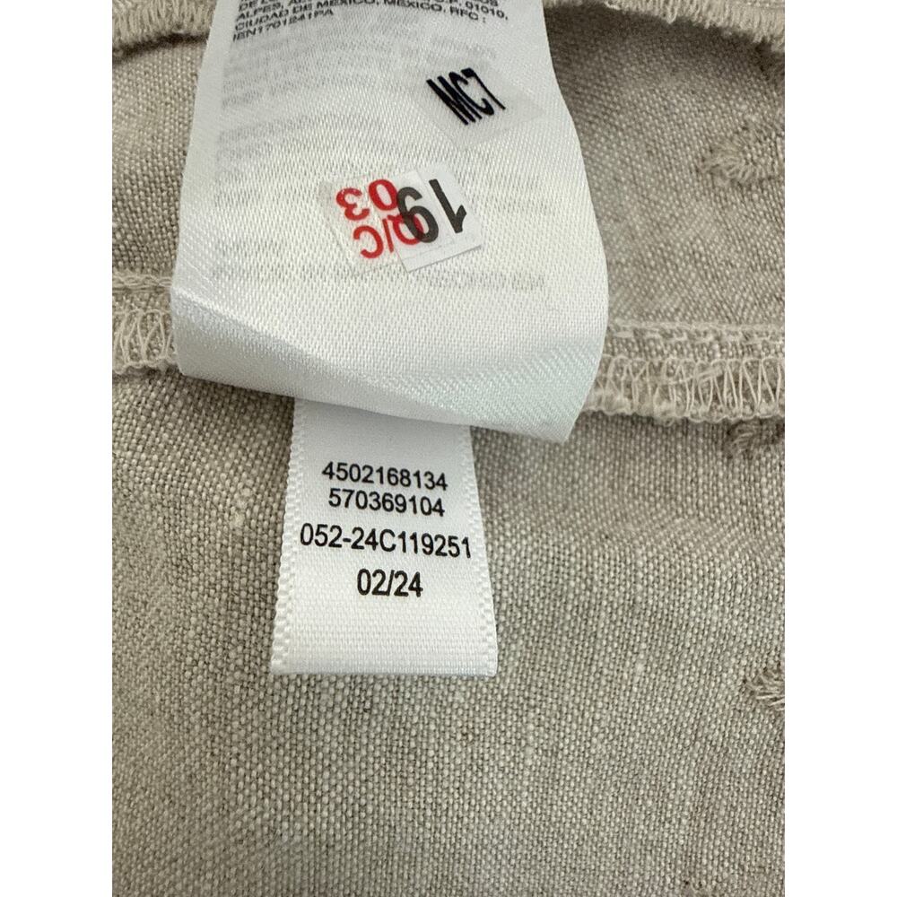 Chico's Linen Embroidered Scallop Hem Skirt 1.5 US 10 Natural - Picture 5 of 11